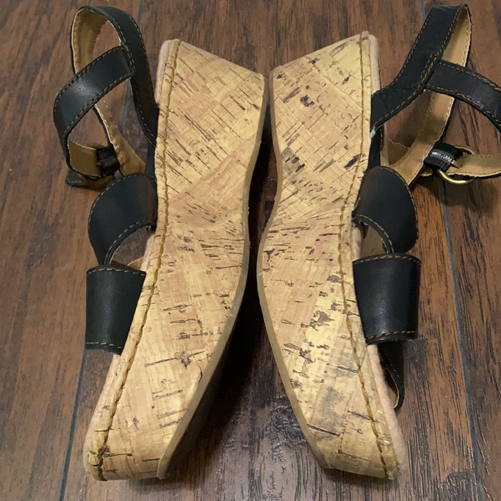 b.o.c Born black platform wedge sandal 7 / 38 - Picture 4 of 11